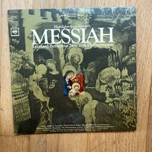 Handels messiah. Leonard Bernstein New York philharmonic vinyl record